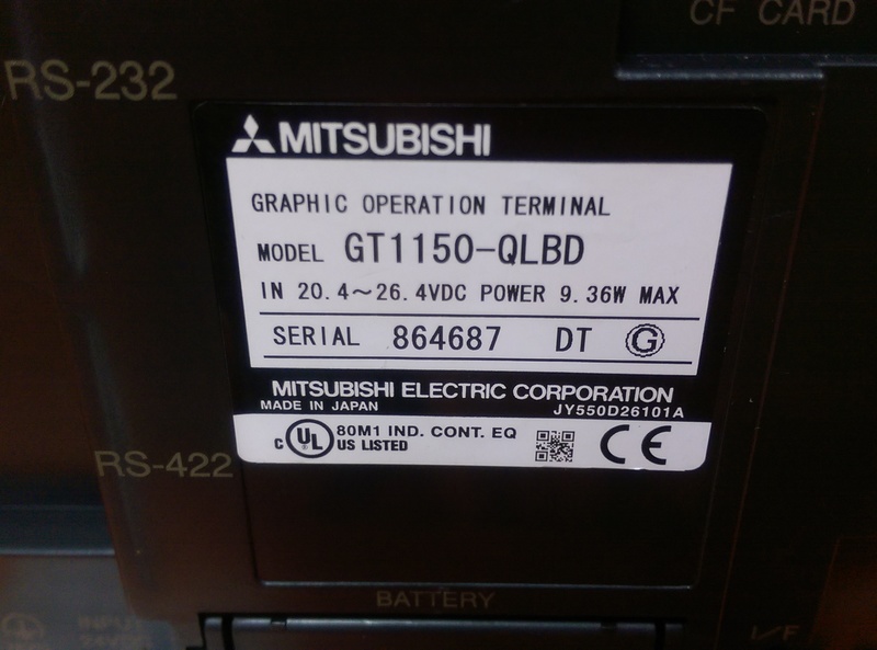 MITSUBISHI GT1150-QLBD GRAPHIC OPERATION TERMINAL - PLC DCS SERVO